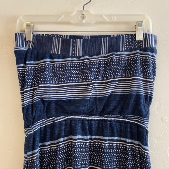 Splendid Navy & White Safari Stripe Maxi Dress Small - Picture 6 of 9